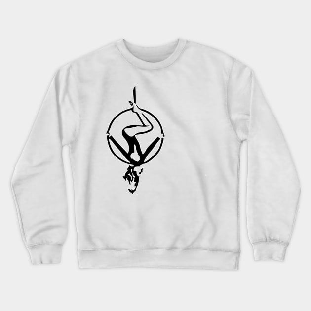 Aerialist Hoop Lyra Shoulder Stand Crewneck Sweatshirt by Libbygig